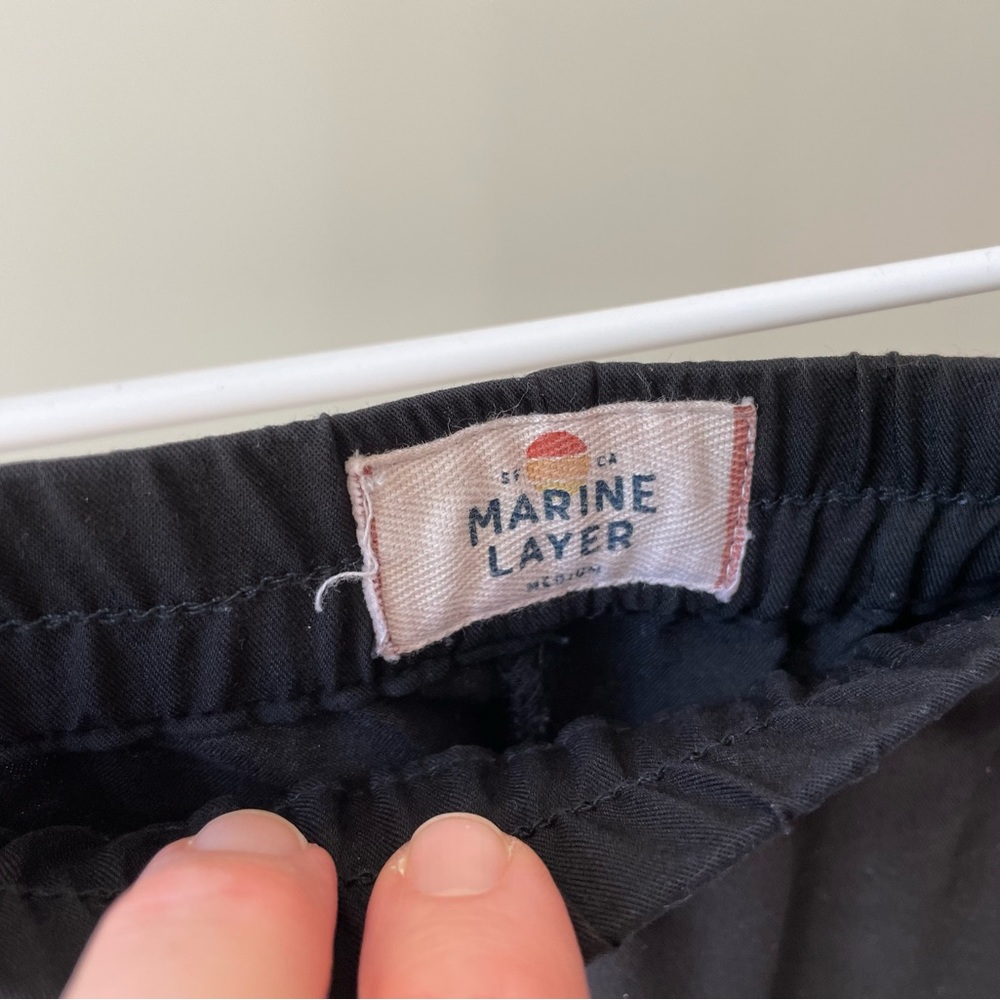 Marine Layer Allison Black Ankle Cropped Pants Size M - Picture 3 of 8